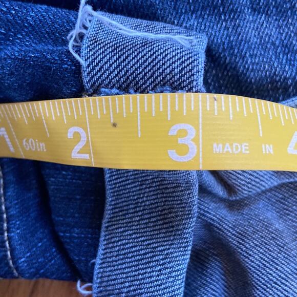 Paige Women's Size 24 Jimmy Jimmy Short Dark Wash Blue Shorts Cuffed Hem Stretch - Picture 8 of 8